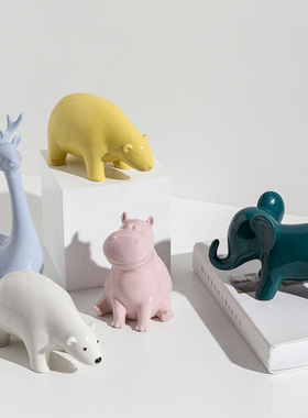 SHPIN BHM创意动物摆件家居饰品客厅北极熊电视柜玄关装饰品儿童