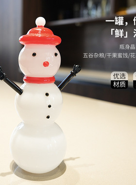 SHPIN MX圣诞雪人储物罐糖果罐带盖欧式收纳装饰家居软装摆件