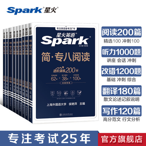 星火专八真题备考2025英语专业八级阅读听力改错翻译写作文专项