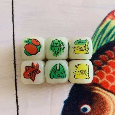 鱼虾蟹色子骰子透光狮虎葫芦骰子色子葫芦色子包邮押宝游戏娱乐
