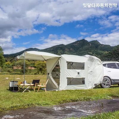 户外车尾帐篷自驾游车载帐篷速开免搭建车边遮阳蓬延申车尾装备