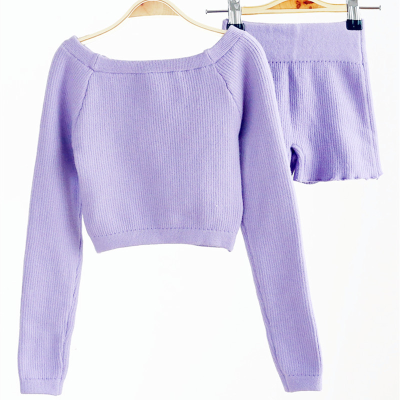 秋冬芭蕾舞舞蹈服毛衣两件套保暖