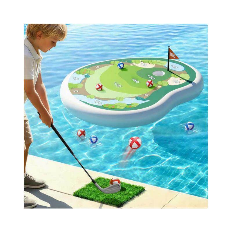 跨境PVC充气高尔夫游泳池Children's Water Golf Game浮板玩具