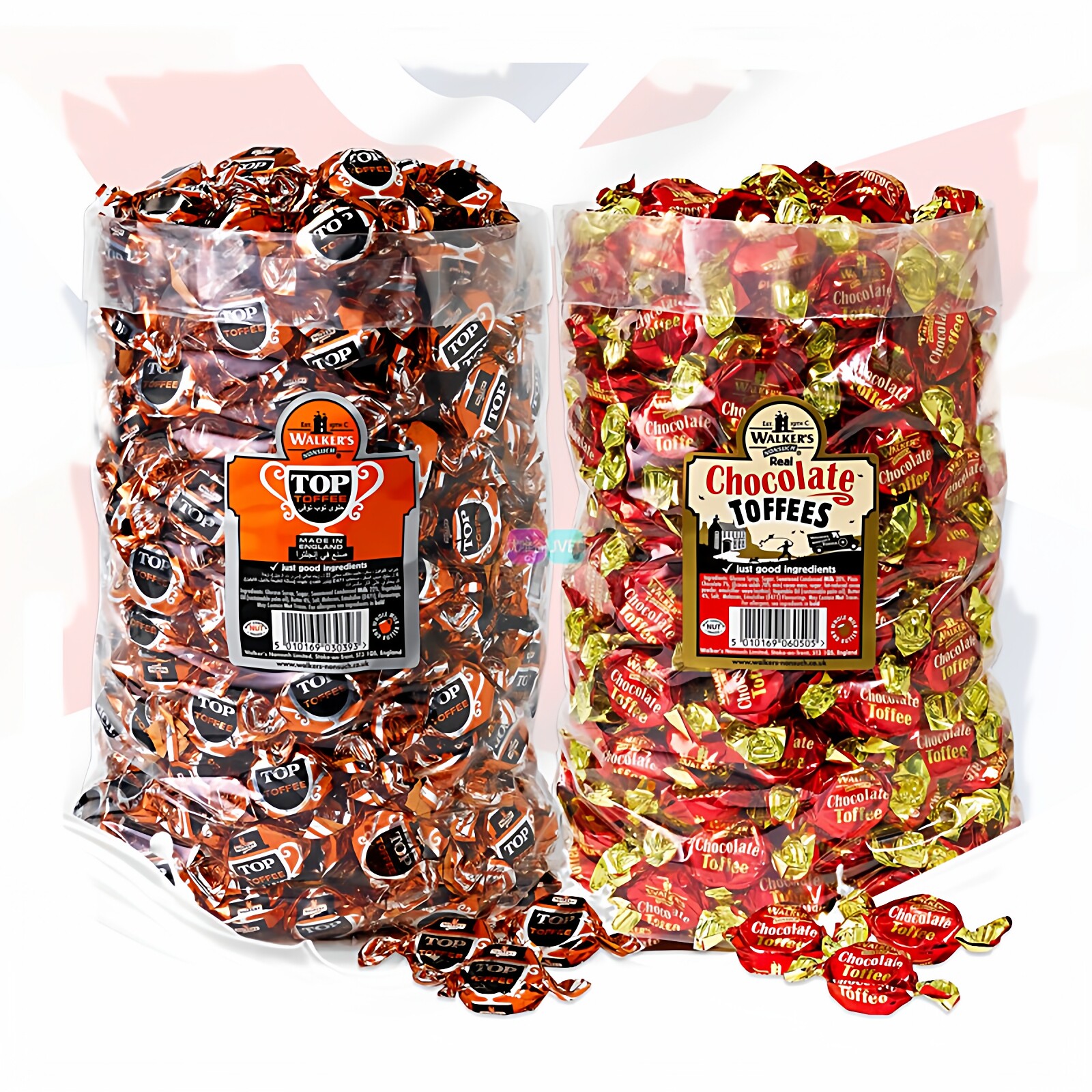 英国进口糖果散装喜糖婚礼巧克力软糖年货Walkers沃尔克斯太妃糖