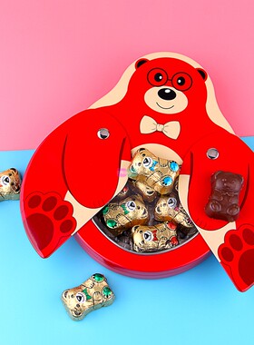 意大利进口零食盒edas艾达的世界小飞熊奶油夹心牛奶巧克力礼盒装