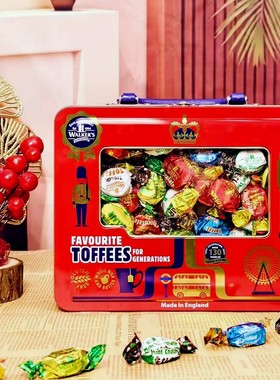 英国进口零食walkers沃尔克斯什锦太妃糖软糖手提包糖果礼盒308g