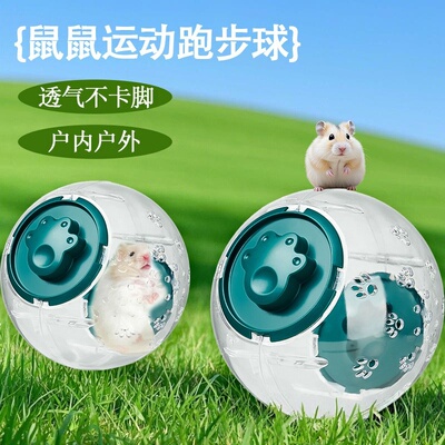 仓鼠跑球外带遛鼠解闷玩具静音不卡脚运动跑步滚球跑轮金丝熊用品