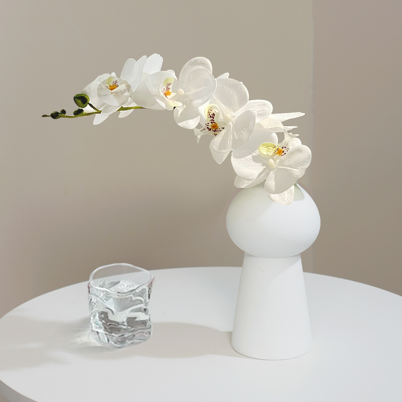 高端蝴蝶兰仿真花假花摆设客厅轻奢插花餐桌摆花桌面装饰花艺摆件