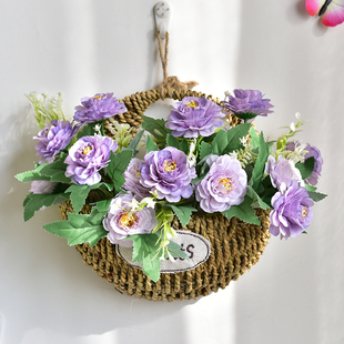 家居风小号壁挂花蓝墙壁吊篮挂壁花盘绿箩花篮装饰墙上悬挂式挂墙