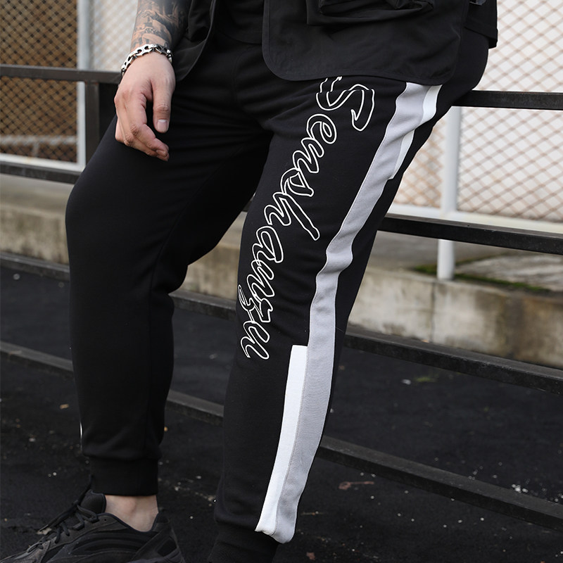 森山组大码男装休闲裤宽松百搭长潮流印花卫裤长裤春款韩版束脚裤在类目 男装, 休闲裤中 - 来自Buy2taobao.com提供专业的淘宝代购服务