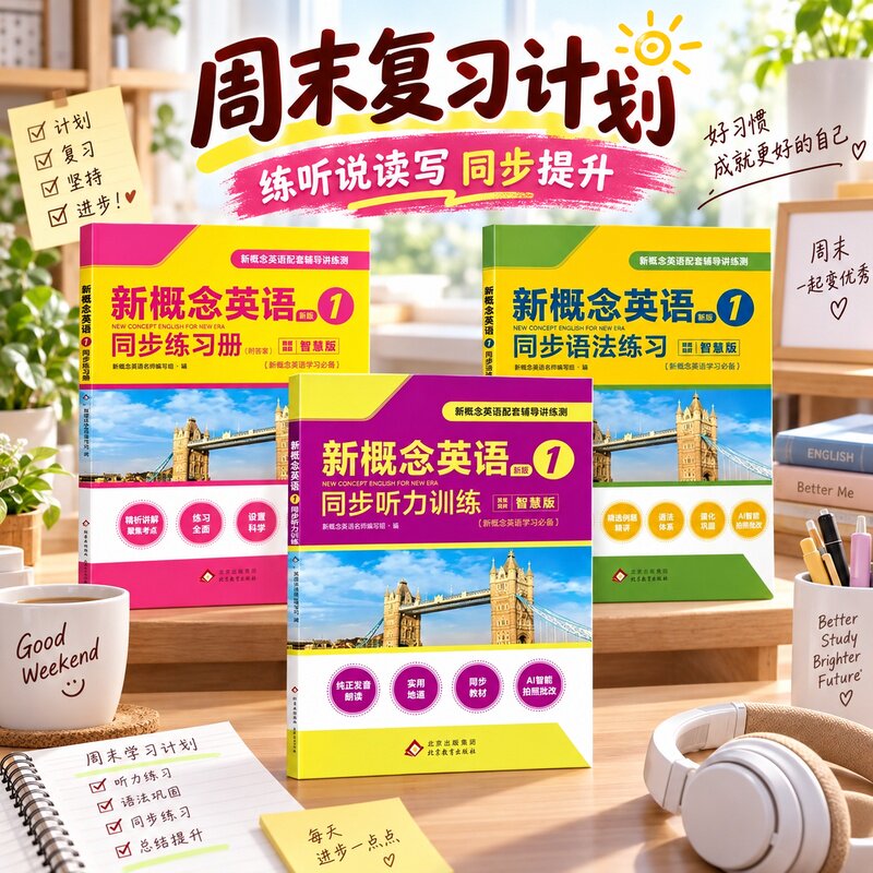 新概念英语1同步练习册语法练习听力训练三册套装同伴共学场景互动练习更有趣互相督促共同进步帮助孩子学英语更轻松