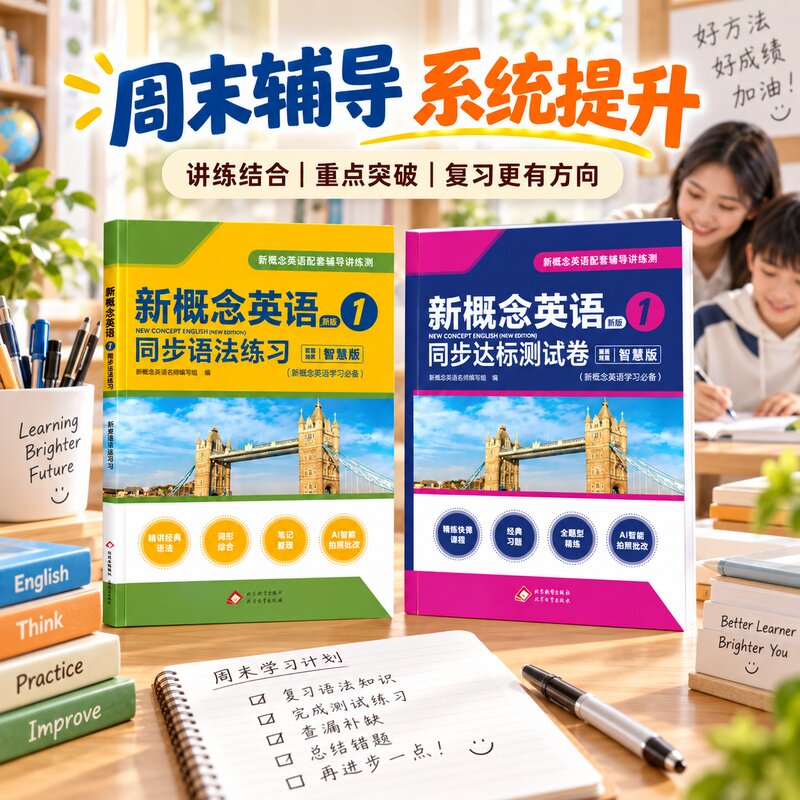 新概念英语1同步语法练习搭配同步达标测试卷周末辅导系统提升讲练结合重点突破同步复习巩固基础让学习更有方向