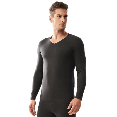 乔盾兔绒蚕丝保暖内衣圆领