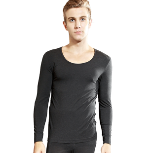 乔盾秋天冬季男士保暖内衣上衣单件薄款石墨烯秋衣长袖男装打底衫