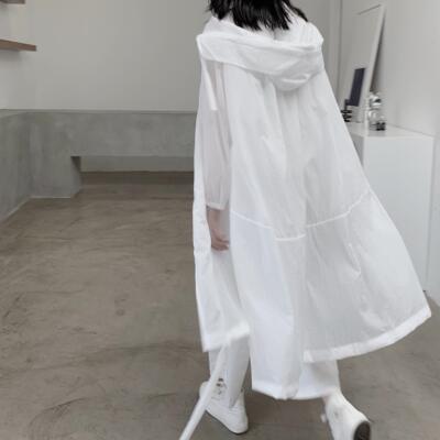 防晒衣女款夏季2024新款薄过膝透气防紫外线皮肤衣风衣外套服连帽