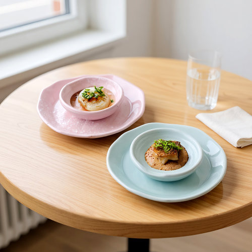 日式陶瓷味碟创意不规则盘子