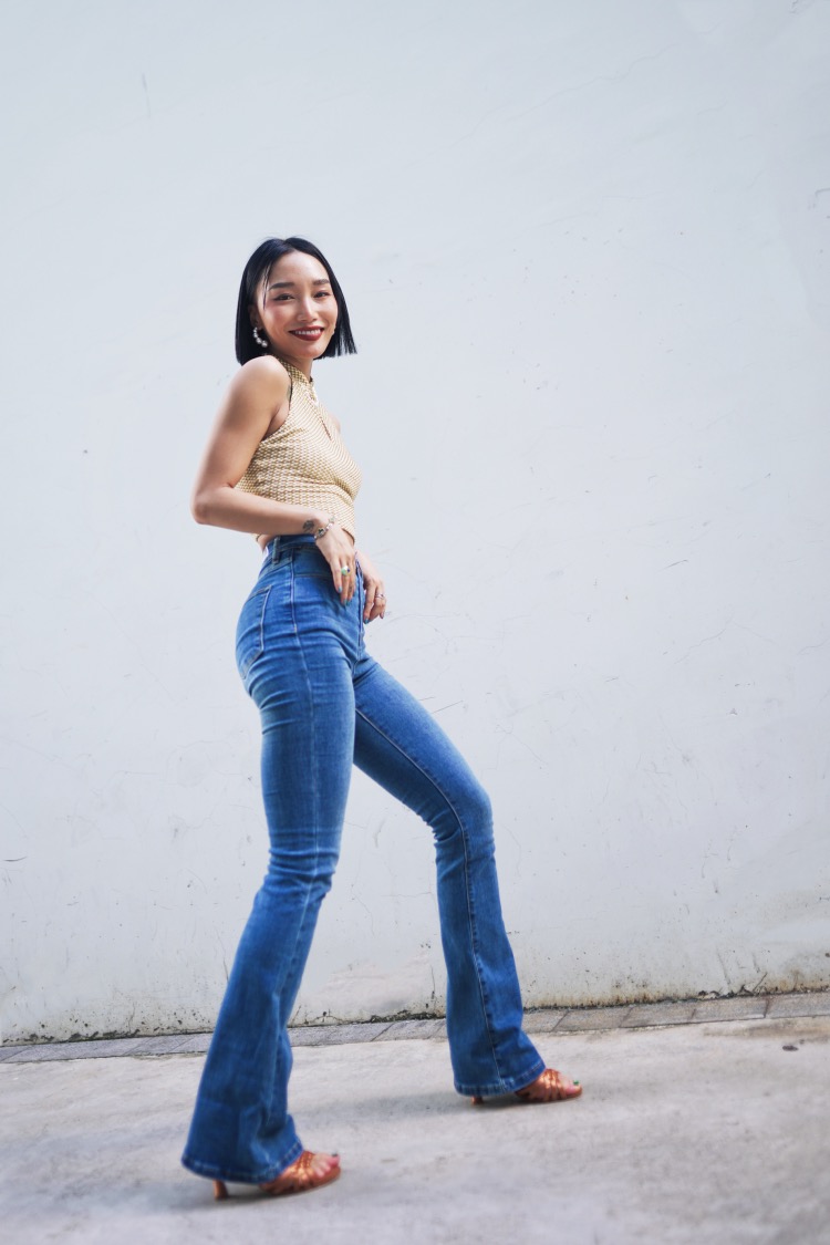 喇叭裤拖地薄款牛仔22夏季