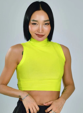 王润SOHANA2023夏新款无袖上衣女运动莫代尔辣妹超火小背心打底衫