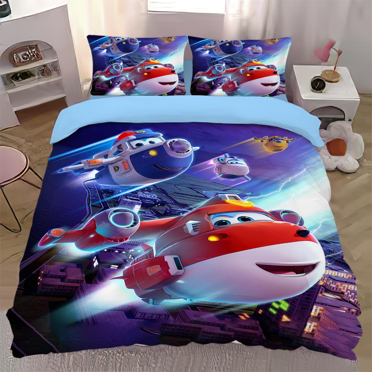 超级飞侠四件套儿童卡通可爱被套床单男孩单人床上用品4件套