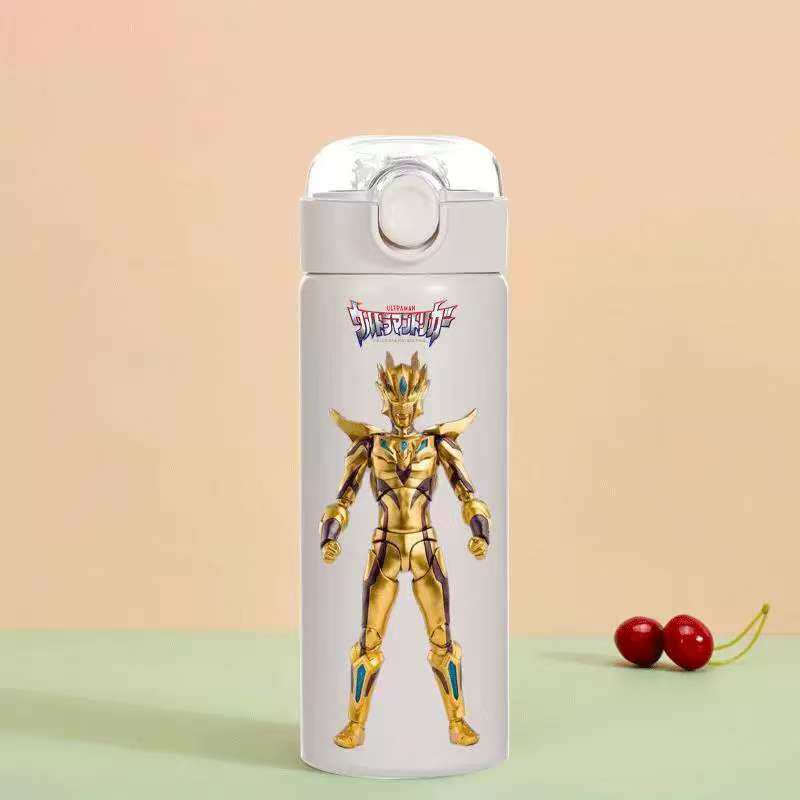 2024黄金赛罗奥特曼水杯子儿童保温杯吸管炫酷水杯男款幼儿园学生
