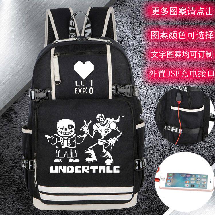 2024传说之下骷髅兄弟Undertale游戏周边双肩背包男女初高中学生