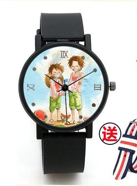 2024海贼王手表 路飞艾斯特拉法尔白鲸非防水动漫男女学生指针石