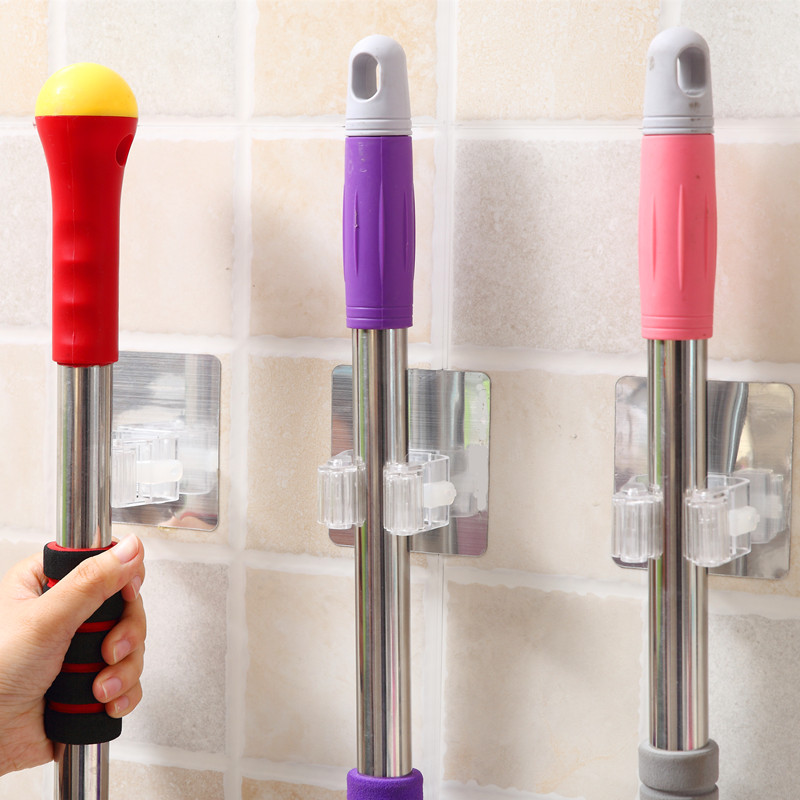 强力无痕浴室墩布卡座拖把挂钩