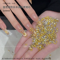 50 золотисто-желтых цирконов в виде капель воды 2*4 мм.