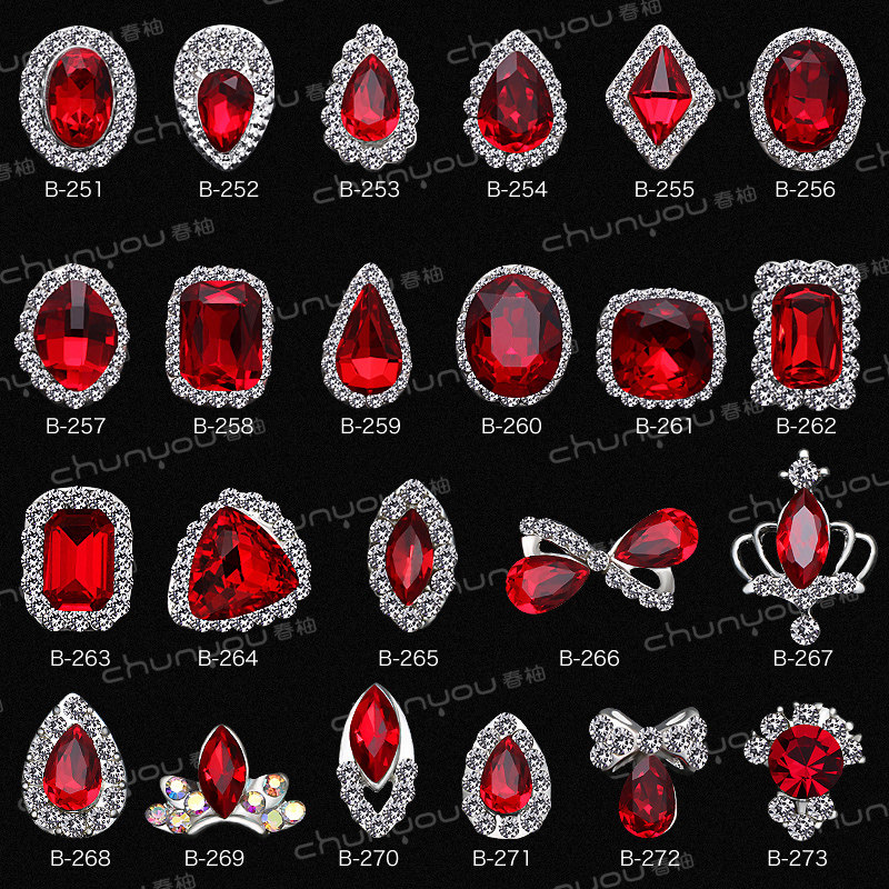 new year Nail enhancement Jewelry nail Diamonds Nail enhancement Stick drill Rhinestone ornament alloy Bright redin the Makeup/Perfume/Beauty tools , Nail Tools  category - from Buy2taobao.com to provide professional Taobao agent buy service