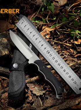 戈博gerber户外刀具便携开刃刀具防身野营小刀直刀多用途