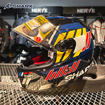 SHARK鲨鱼头盔赛道盔全盔跑车RACE-R PRO王者洛伦佐99号防赛碳纤