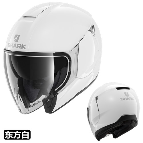 进口shark半盔双镜片四季巡航盔