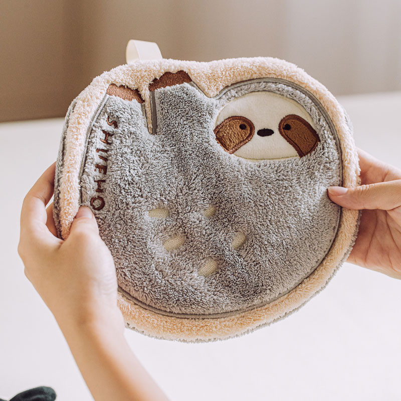 吸水不掉毛挂式擦手巾树可