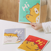 树可木浆棉抹布厨房萌趣木桨海绵洗碗布刷锅吸水擦桌不掉毛不沾油