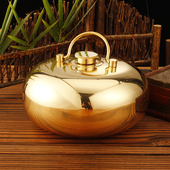 汤婆子纯铜加厚按摩推背烫背铜壶捂宫廷复古结婚暖宝宝防爆热水袋