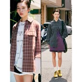 鹿与飞鸟 6100 双色复古格纹叠穿衬衫 城市出逃 宝藏搭配单品