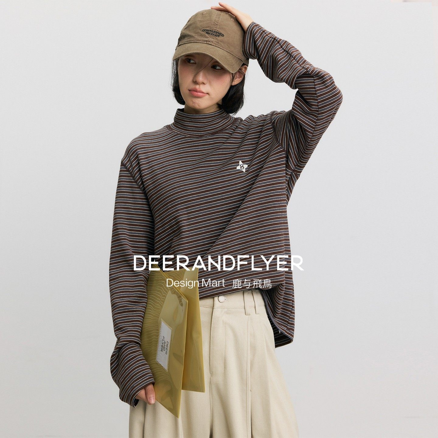 磨毛高弹力基础好搭半高领打底衫