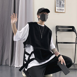 春秋季日系百搭工装马甲男士ins复古个性韩版宽松背心潮牌外套，男装背心/马甲，星座813-2