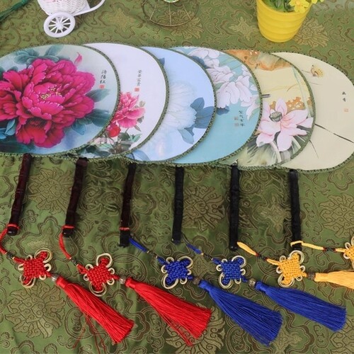 包邮拍摄双面舞蹈影楼精品宫扇