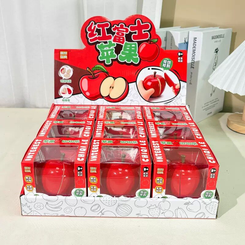红富士苹果切切乐儿童可剥可切水果玩具过家家益智仿真苹果礼物