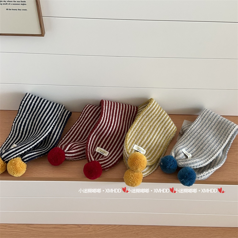 儿童针织围巾秋冬保暖宝宝围脖