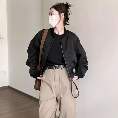 棒球服外套女短款小个子上衣