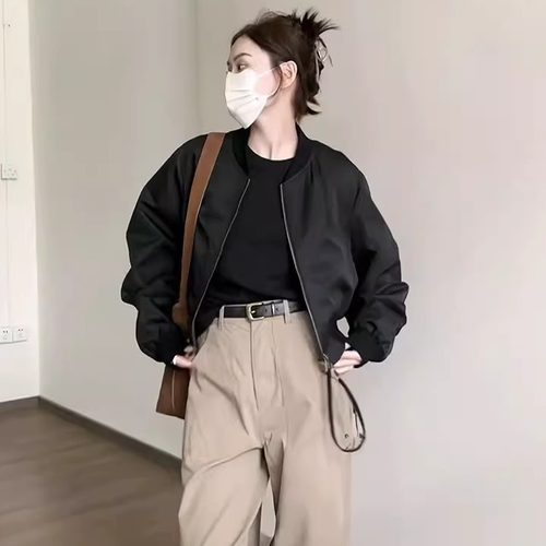 棒球服外套女短款小个子上衣