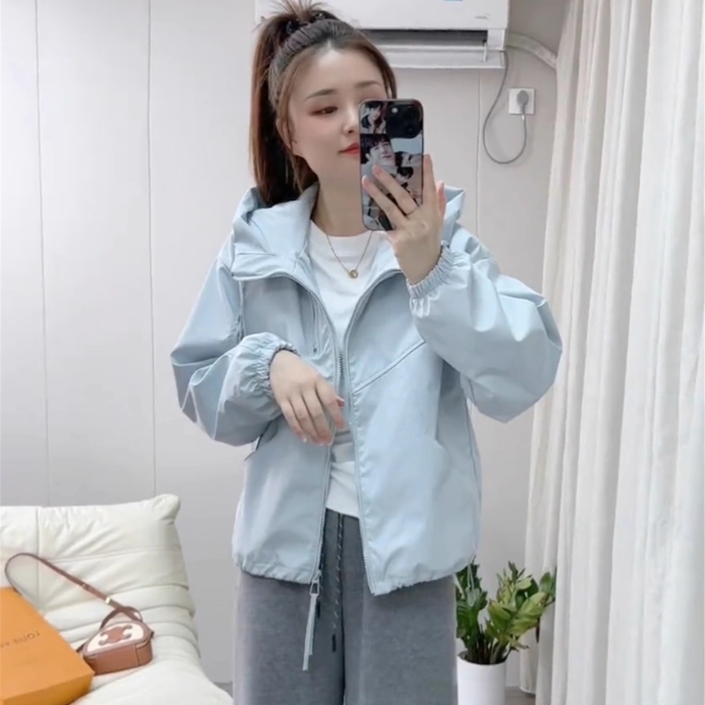 夹棉加厚冲锋衣外套女短款秋冬新款2025韩版宽松高级感小个子棉服