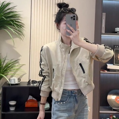 棒球服外套女短款上衣2025秋季