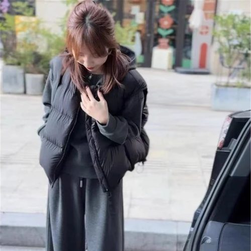 白鸭绒羽绒马甲女背心秋冬新款