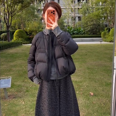 白鸭绒羽绒服女短款冬季2025新款