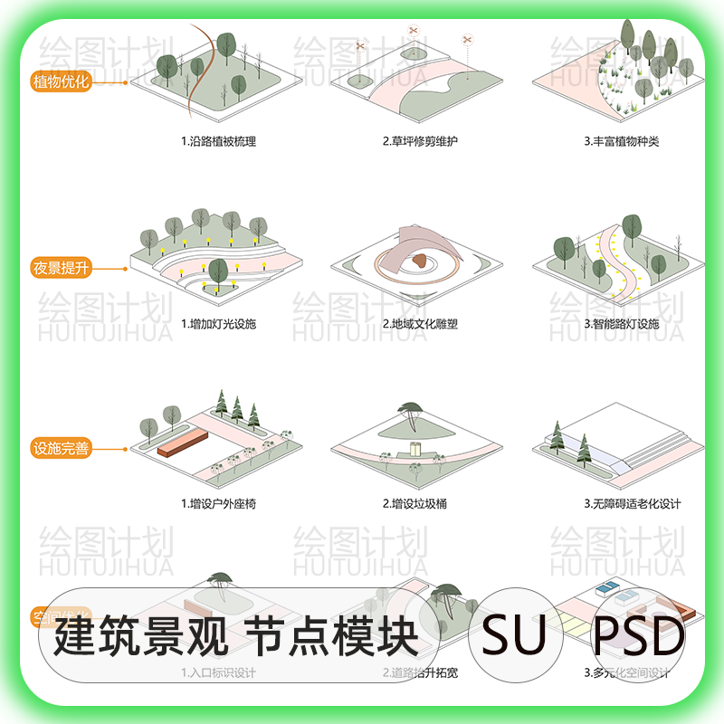 建筑景观概念设计PSD分层源文件城市更新社区改造前期背景分析图 商务/设计服务 设计素材/源文件 原图主图