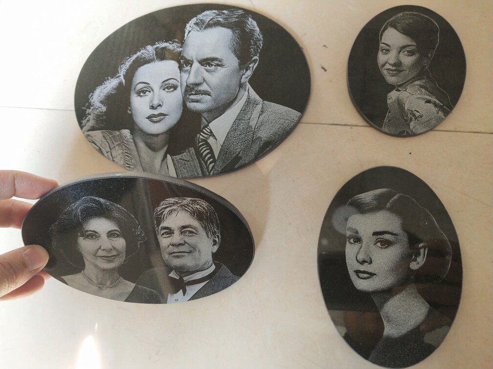 石刻新款闽台龙石刻画人像影雕墓碑遗像公墓陵园肖像石雕定做牌位