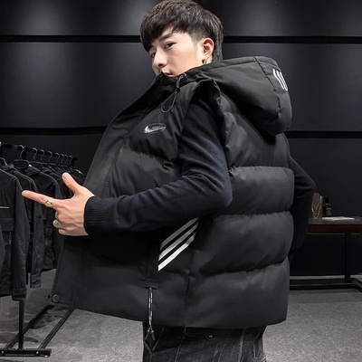 耐克顿冬季休闲立领羽绒棉马甲男